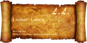 Locher Laura névjegykártya